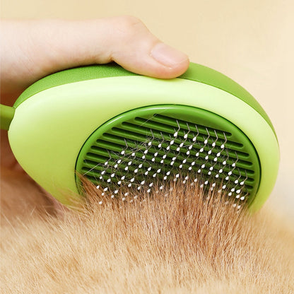 Pet Grooming Brush with One-Click Cleaning