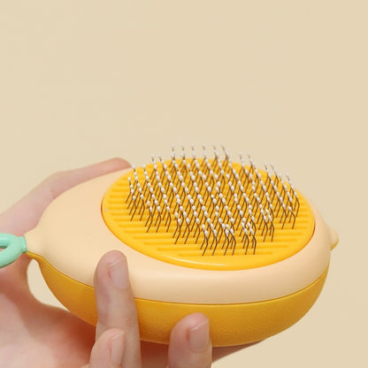 Pet Grooming Brush with One-Click Cleaning