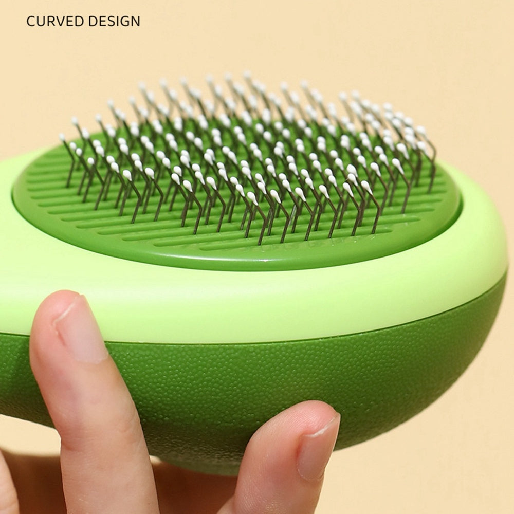 Pet Grooming Brush with One-Click Cleaning